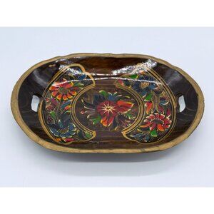 Habitat International Vtg Wooden Serving Tray England Hand Made